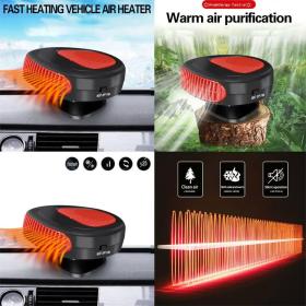 Ventilateur et Chauffage de Voiture Portable avec Base Rotative à 360 degree